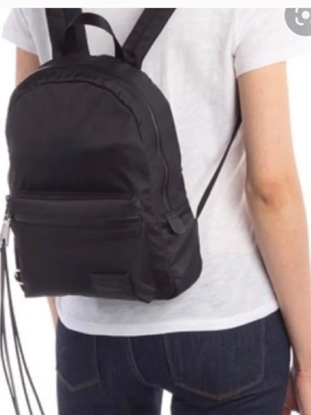 Rebecca Minkoff Black Floral Nylon Backpack